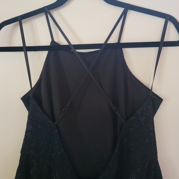 Trac halter top Lace Navy blur Sleeveless Skater Dress 1 XL - Picture 4 of 14